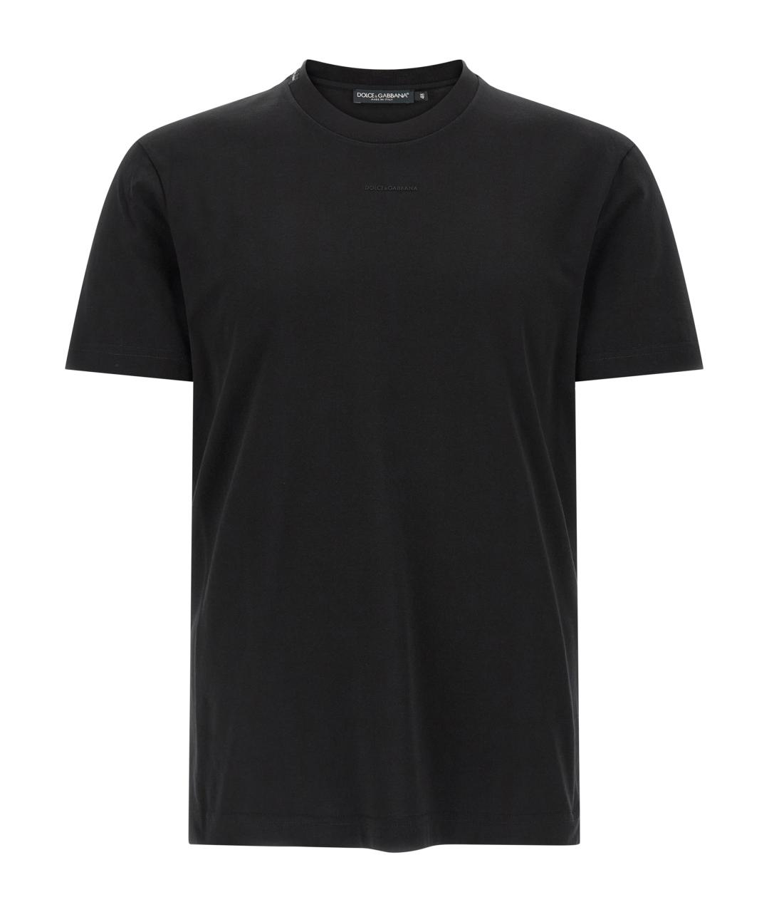 DOLCE&GABBANA Черная хлопковая футболка, фото 1