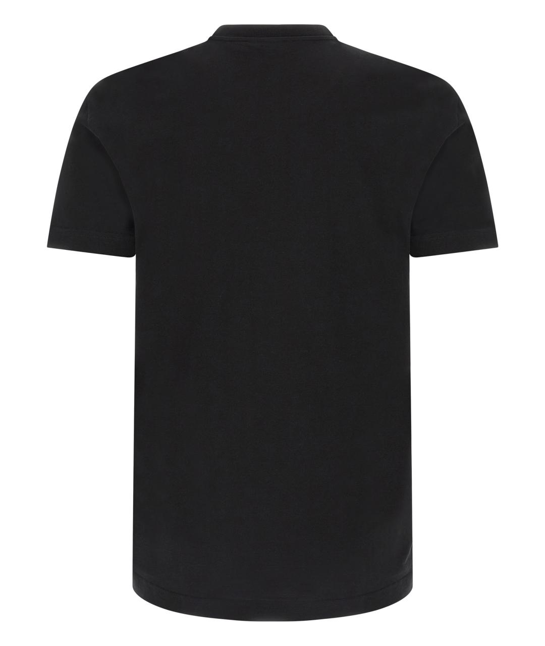 DOLCE&GABBANA Черная хлопковая футболка, фото 2