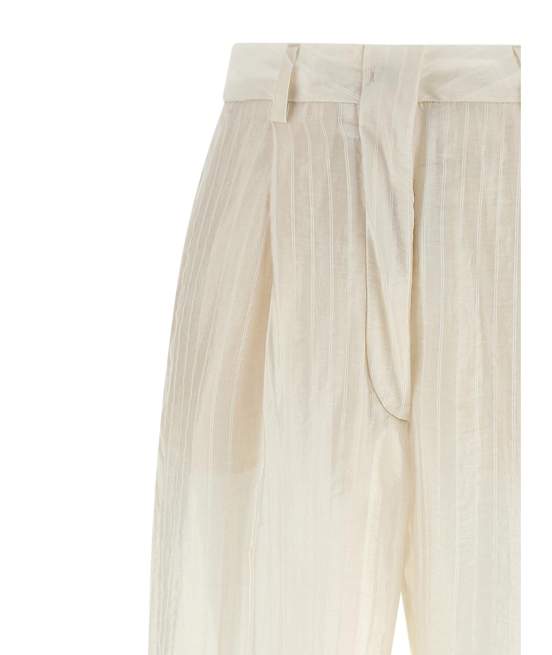 THELATEST Бежевые прямые брюки, фото 3