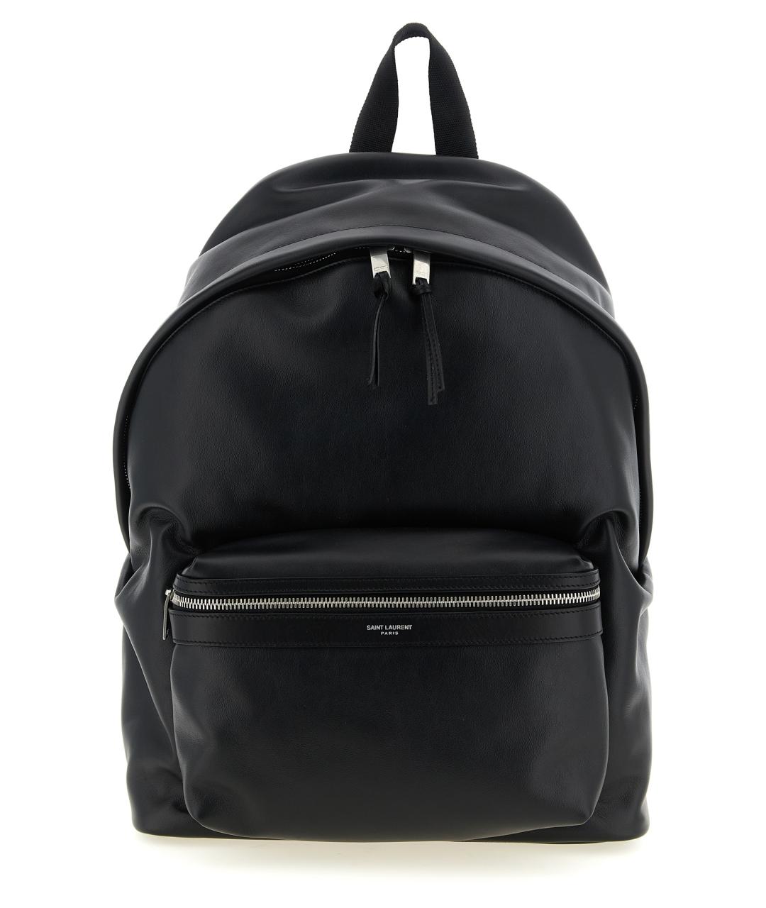 SAINT LAURENT Черный кожаный рюкзак, фото 1