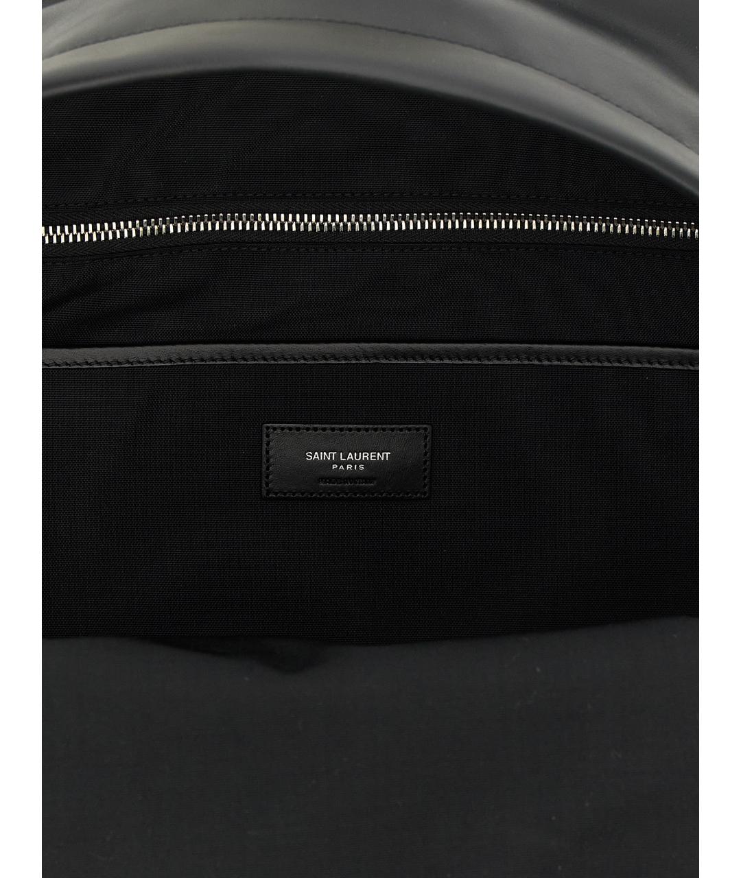 SAINT LAURENT Черный кожаный рюкзак, фото 4