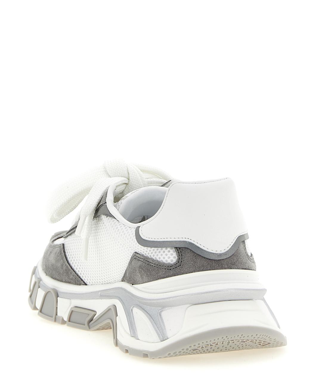 DOLCE&GABBANA Серые текстильные кроссовки, фото 3