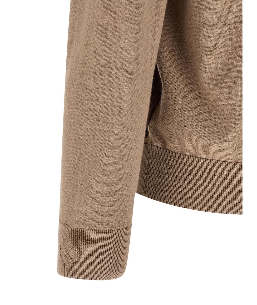 BALLANTYNE Коричневый хлопковый кардиган, фото 4