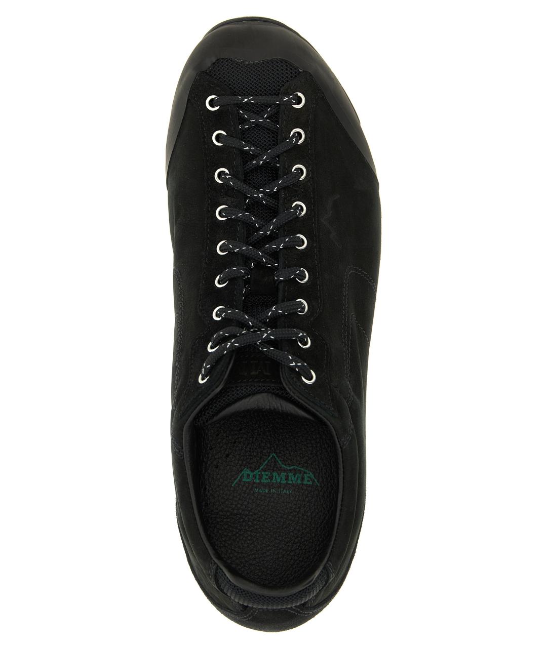 DIEMME Черные нубуковые низкие кроссовки / кеды, фото 4