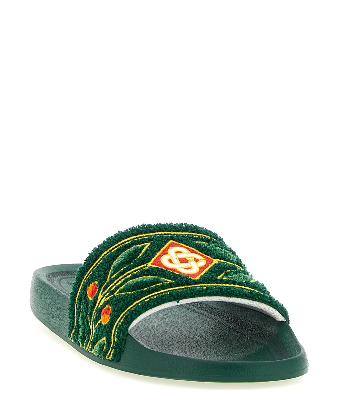 CASABLANCA Зеленые резиновые шлепанцы, фото 2