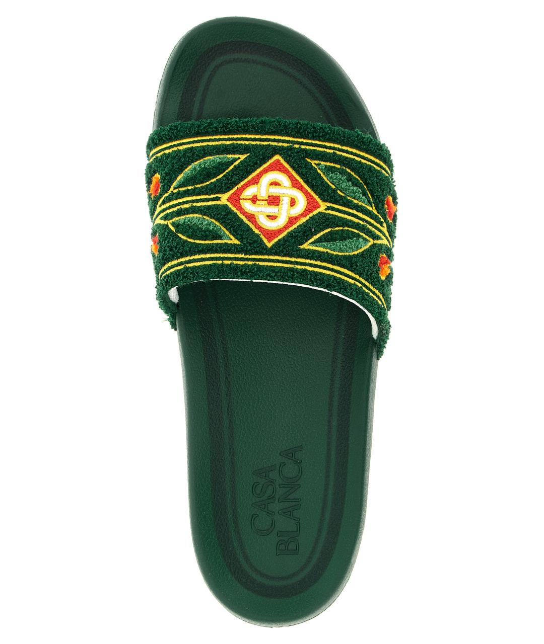 CASABLANCA Зеленые резиновые шлепанцы, фото 4