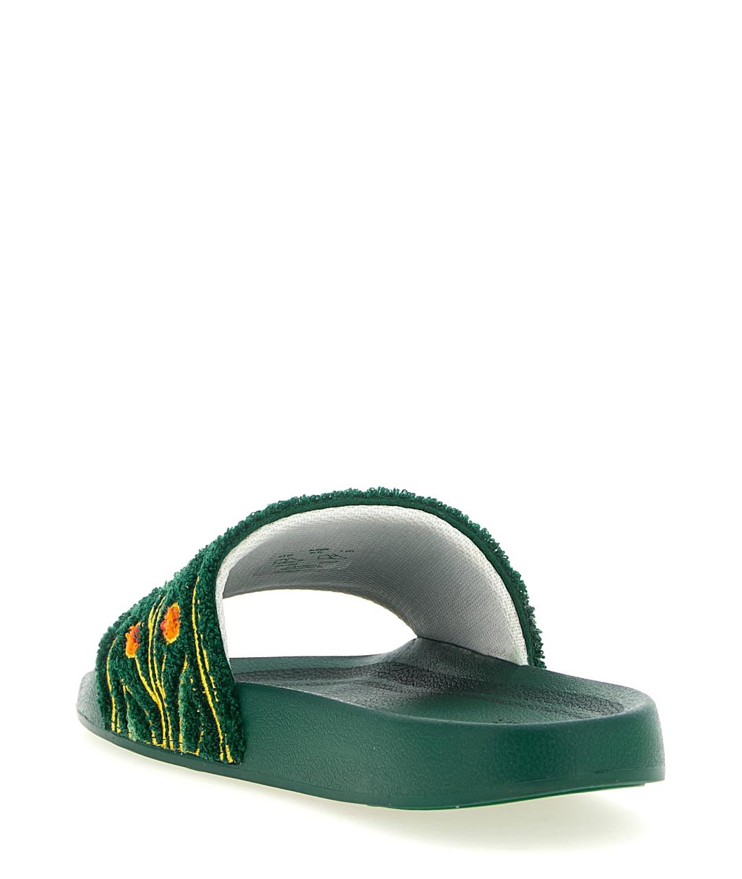 CASABLANCA Зеленые резиновые шлепанцы, фото 3