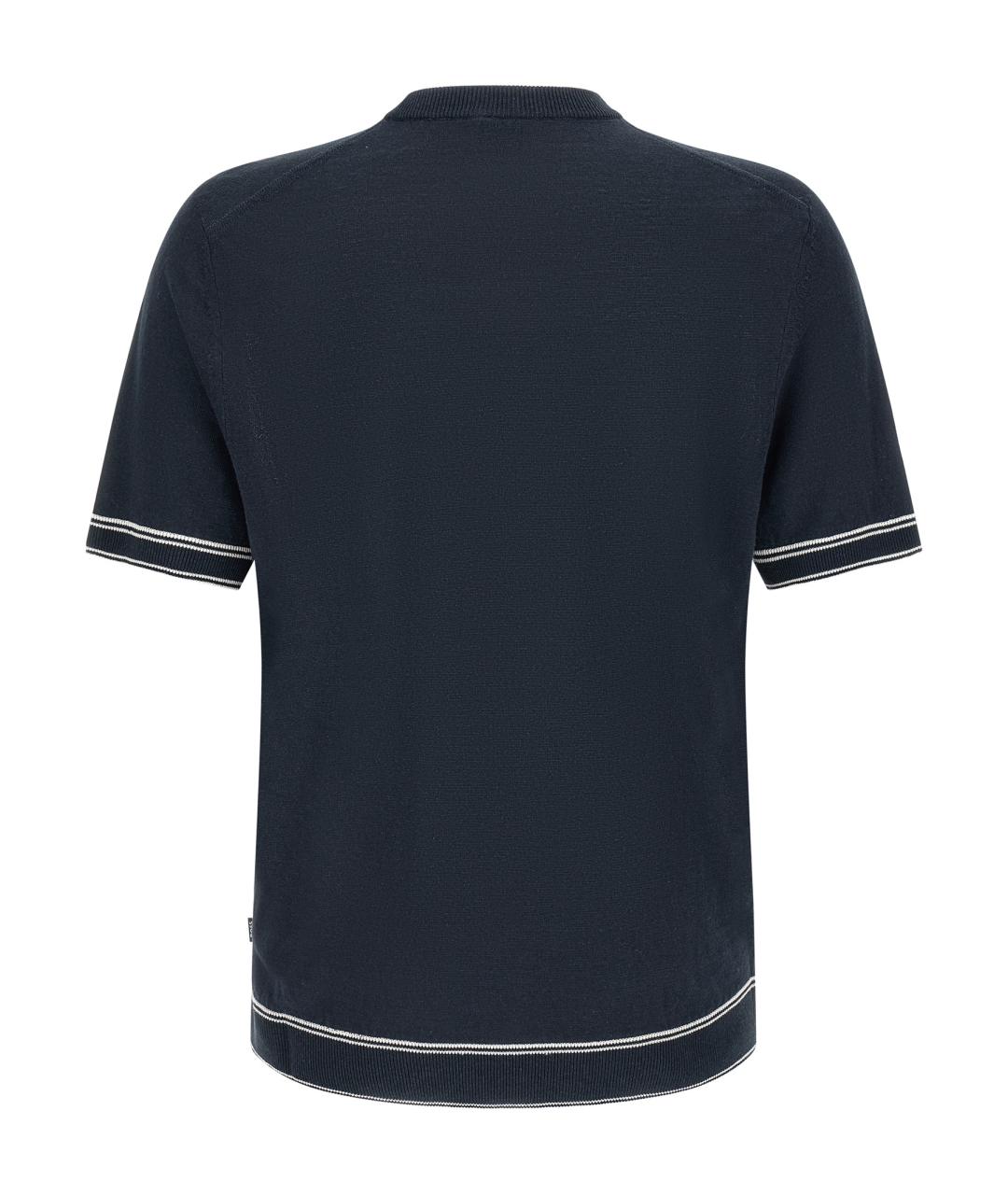 HUGO BOSS Синий льняной джемпер / свитер, фото 2