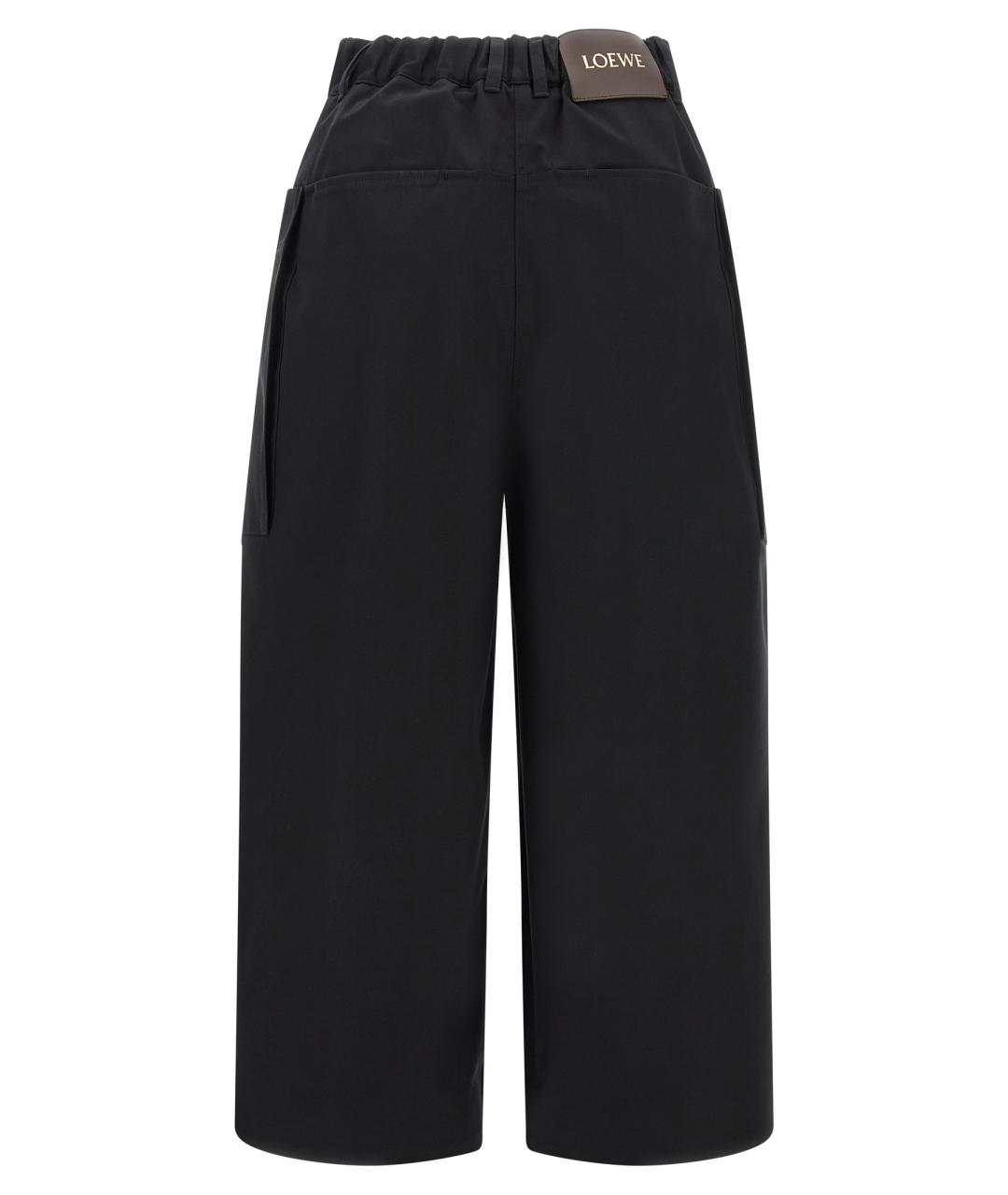 LOEWE Черные хлопковые прямые брюки, фото 2