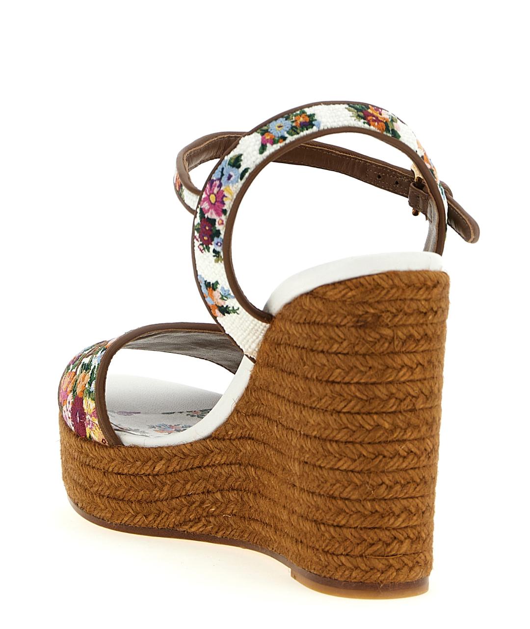 DOLCE&GABBANA Мульти текстильные босоножки, фото 3