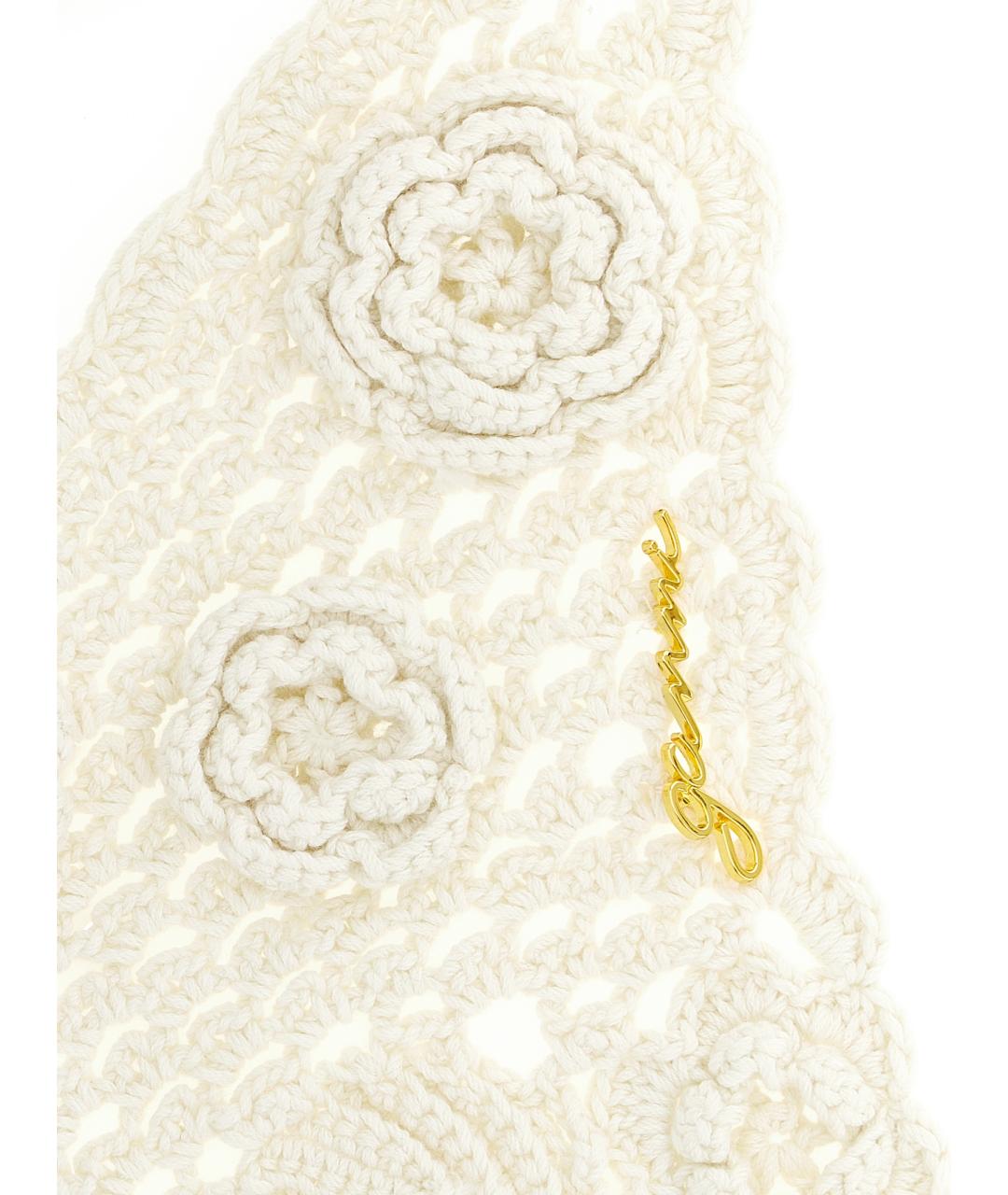 GANNI Белый хлопковый платок, фото 3