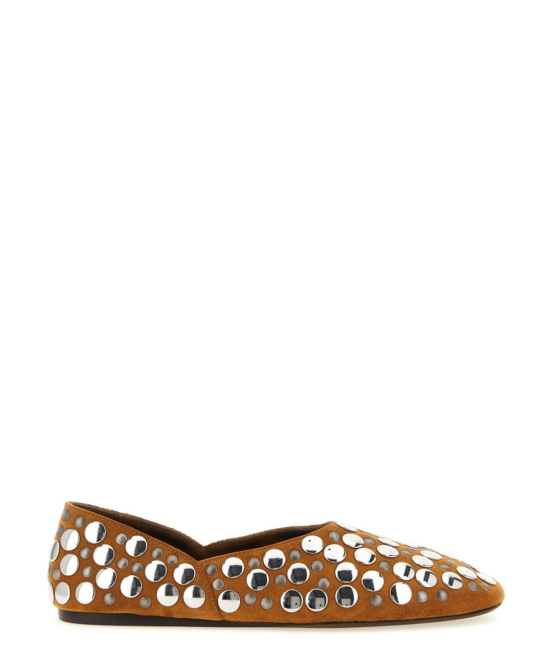 KHAITE Коричневые замшевые балетки, фото 1