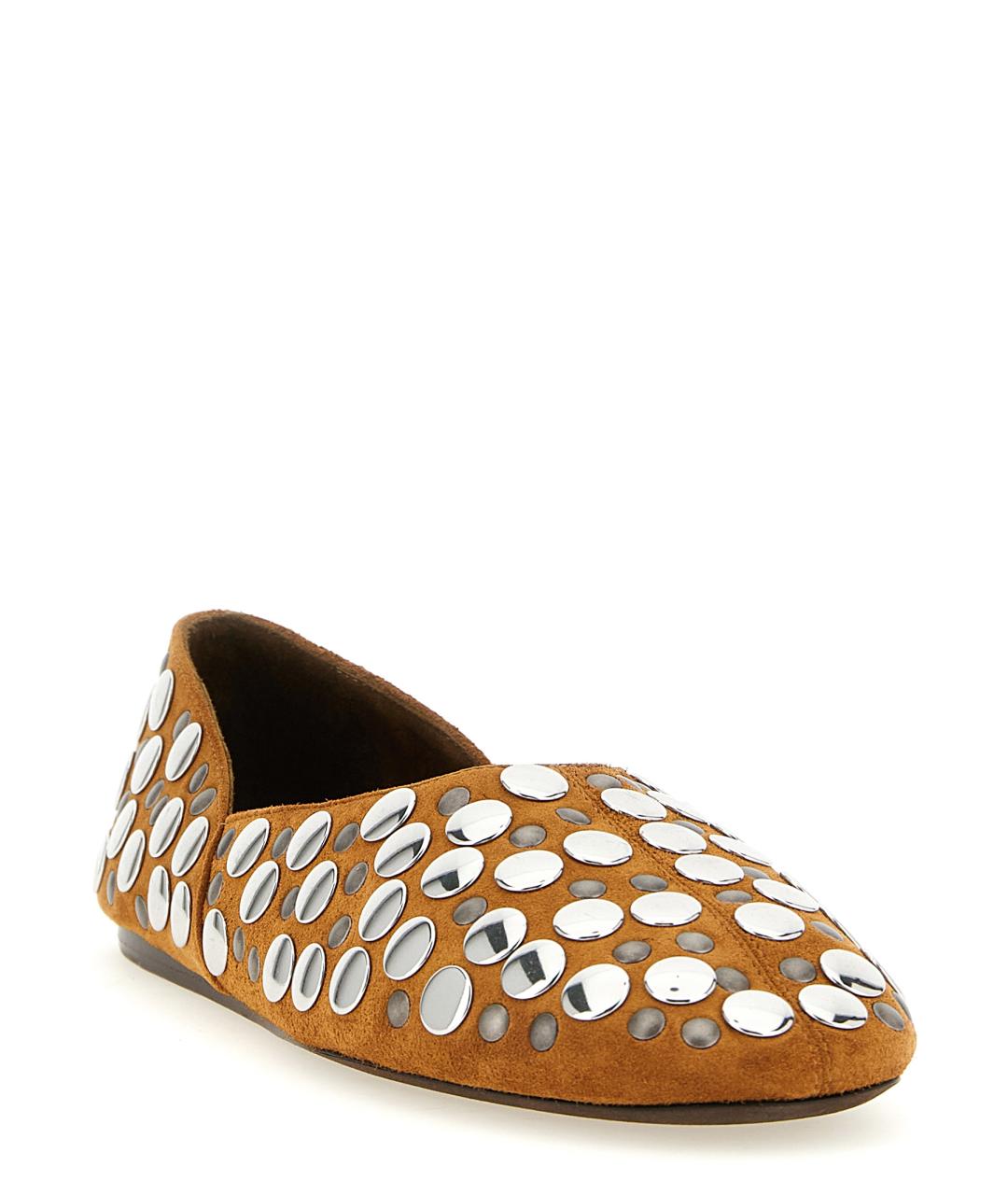 KHAITE Коричневые замшевые балетки, фото 2