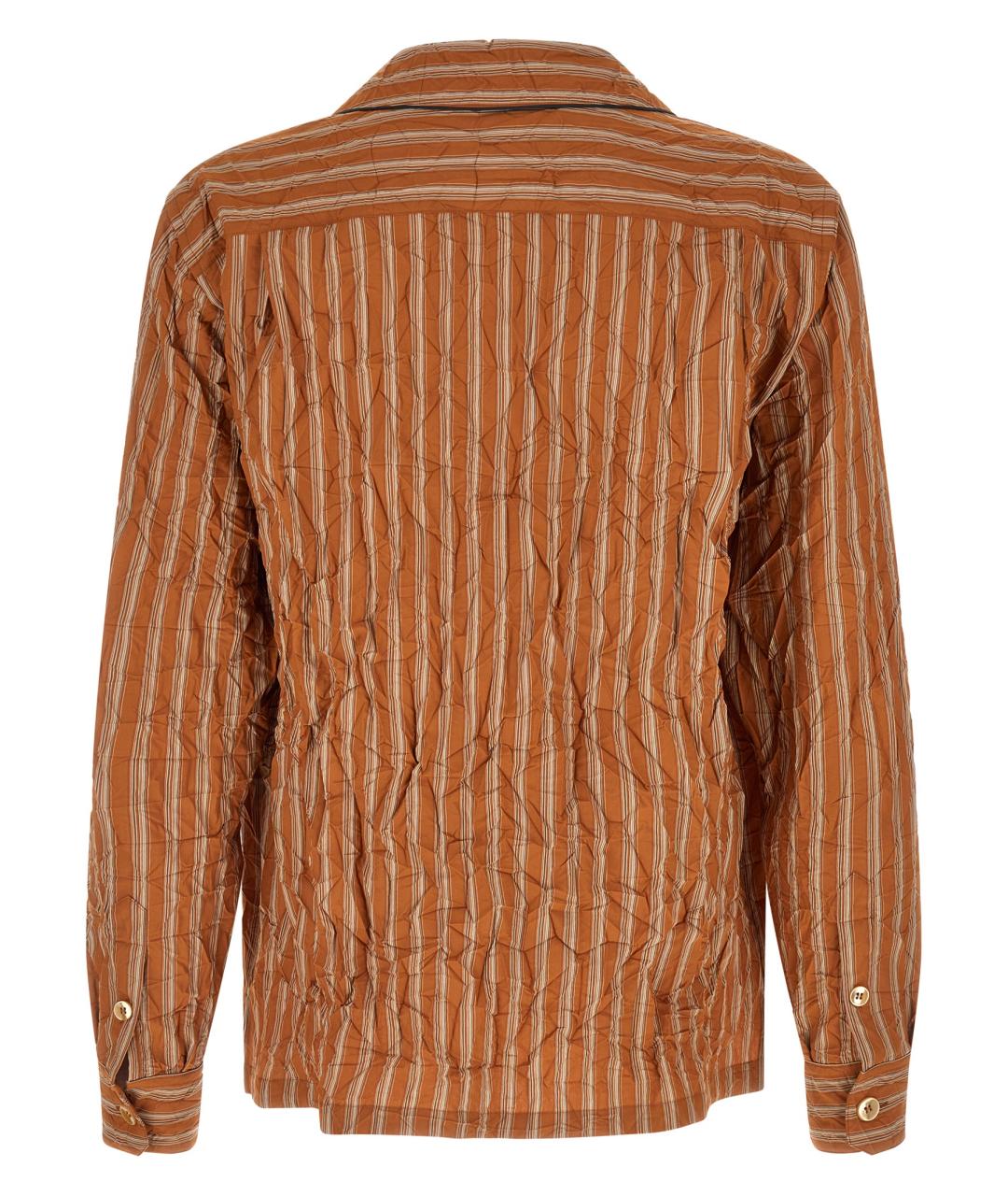 DOLCE&GABBANA Коричневая хлопковая кэжуал рубашка, фото 2