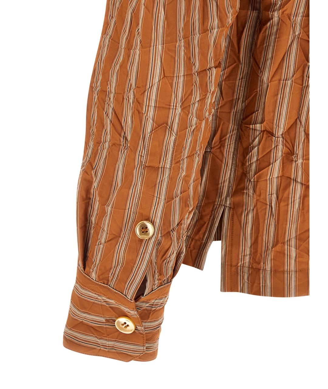 DOLCE&GABBANA Коричневая хлопковая кэжуал рубашка, фото 4