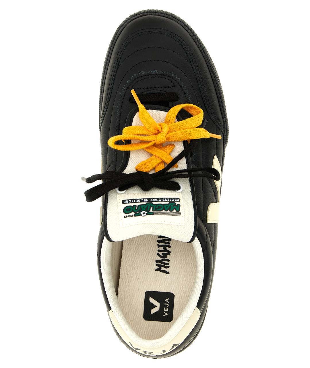 VEJA Черные кожаные низкие кроссовки / кеды, фото 4