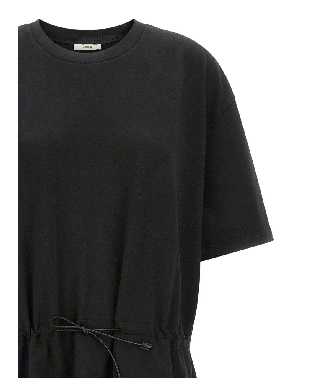 HAIKURE Черное хлопковое повседневное платье, фото 3