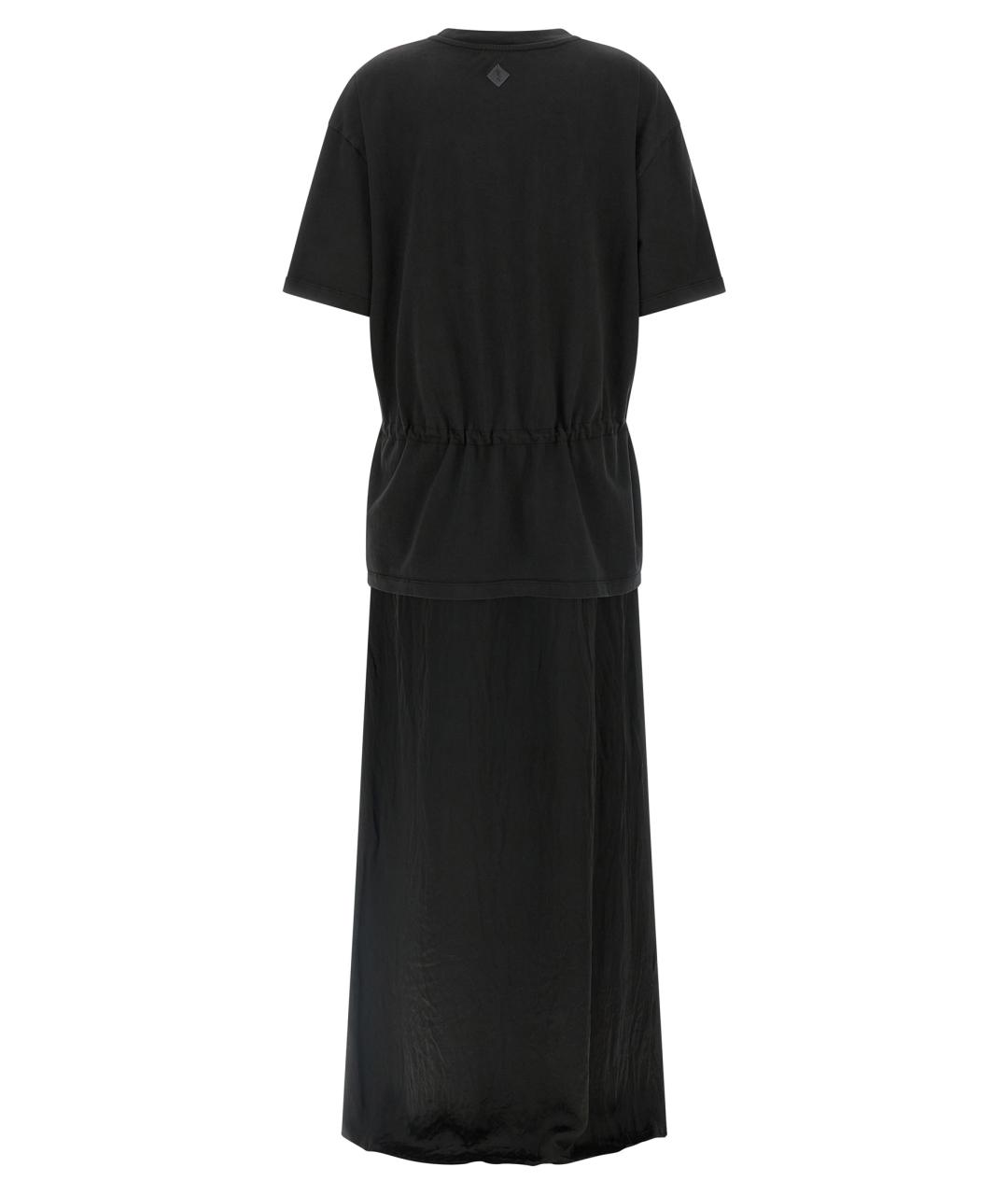 HAIKURE Черное хлопковое повседневное платье, фото 2