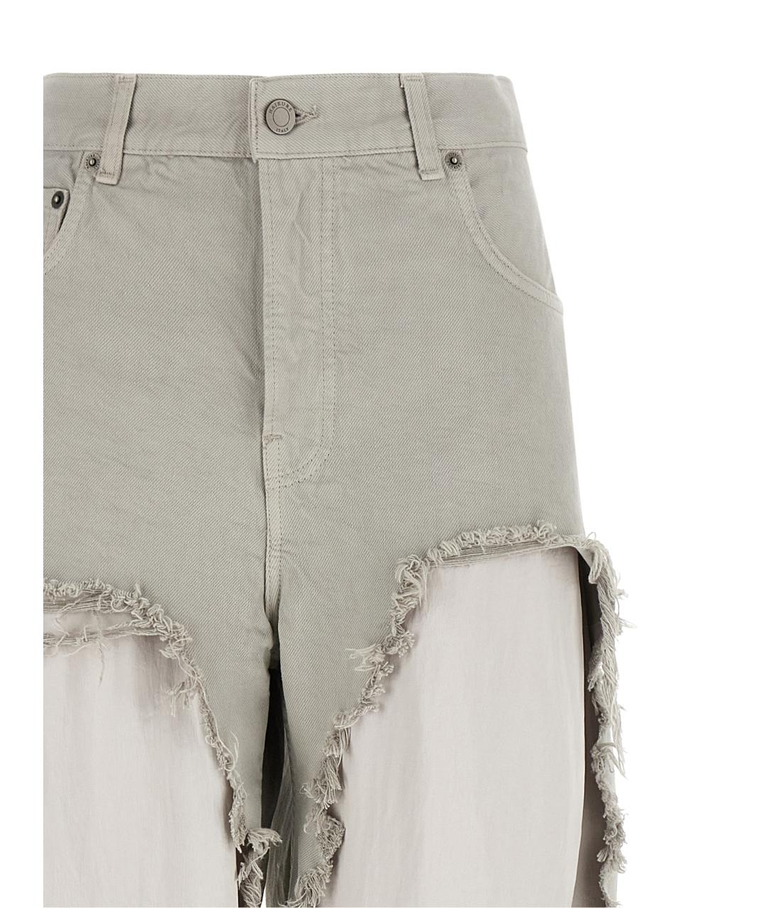 HAIKURE Серые хлопковые прямые джинсы, фото 3