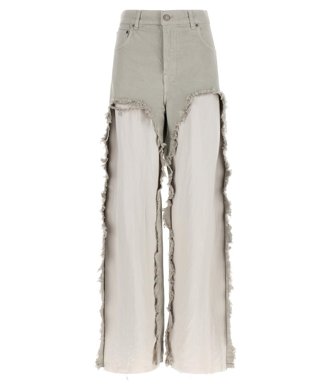 HAIKURE Серые хлопковые прямые джинсы, фото 1