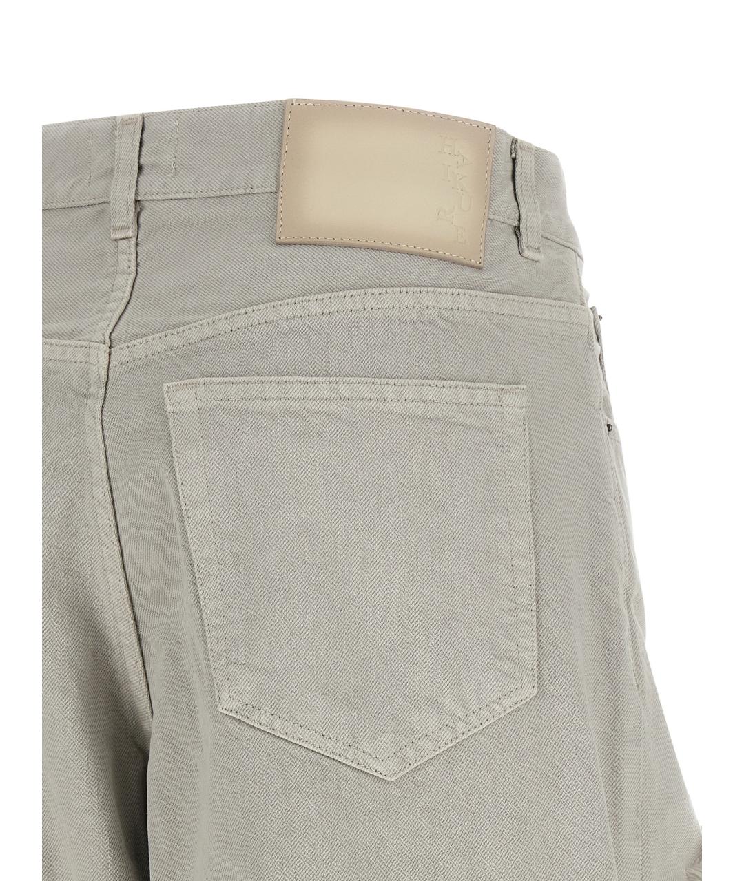 HAIKURE Серые хлопковые прямые джинсы, фото 4