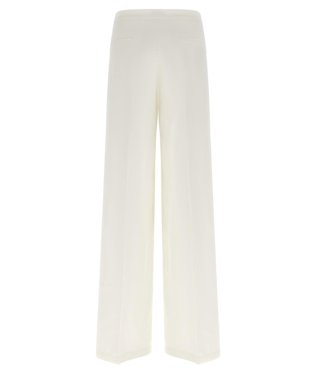 PINKO Белые льняные прямые брюки, фото 2