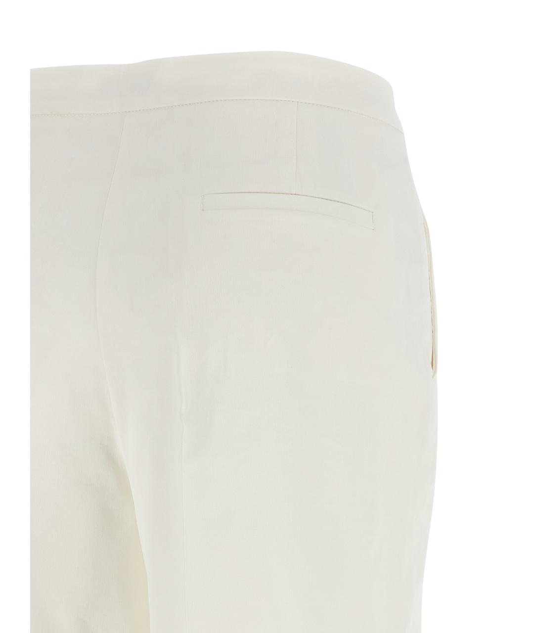 PINKO Белые льняные прямые брюки, фото 4