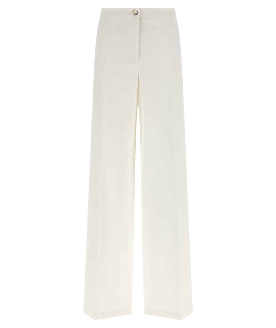 PINKO Белые льняные прямые брюки, фото 1