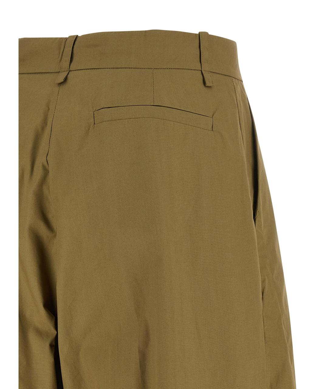 NUDE Зеленые хлопковые прямые брюки, фото 4