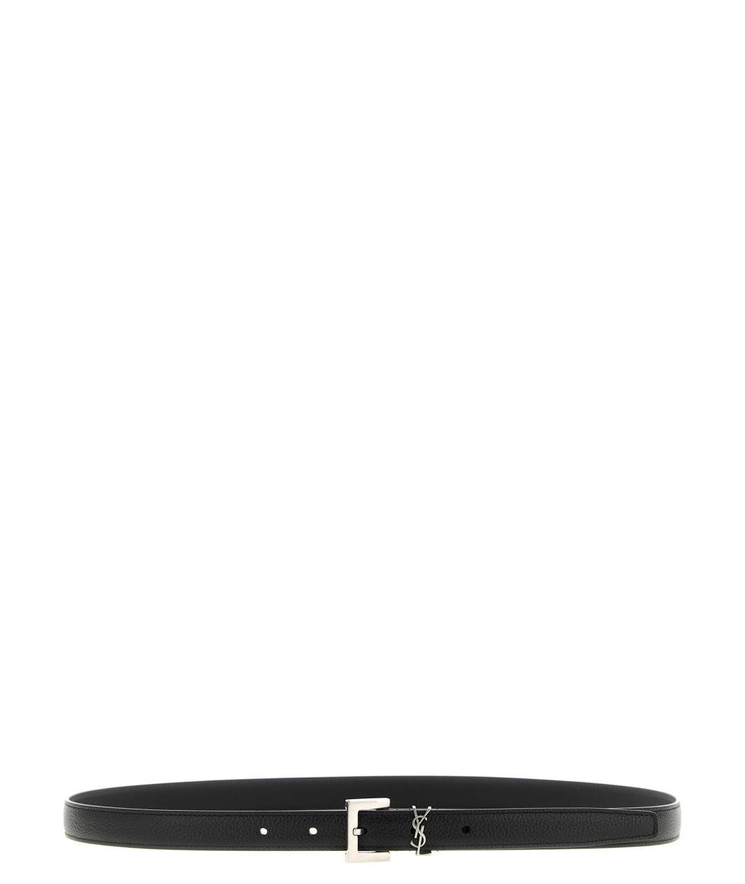 SAINT LAURENT Черный кожаный ремень, фото 1