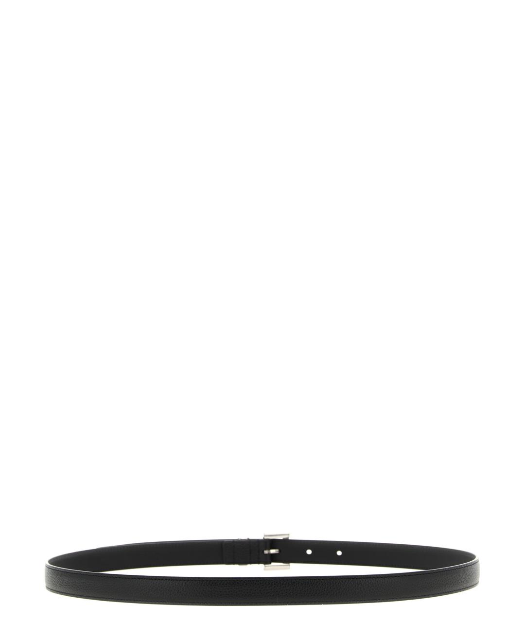 SAINT LAURENT Черный кожаный ремень, фото 2