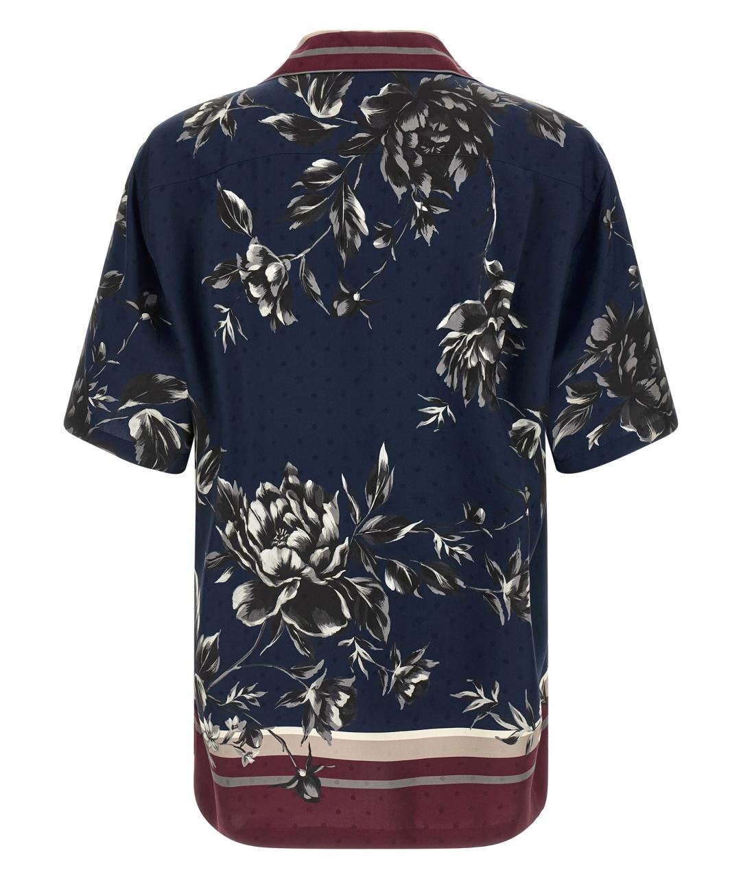 DOLCE&GABBANA Синяя шелковая кэжуал рубашка, фото 2