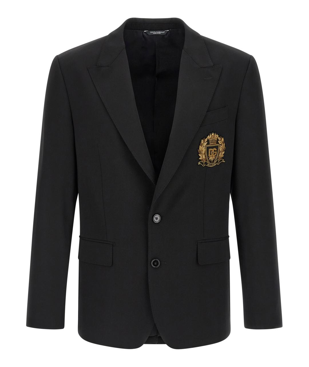 DOLCE&GABBANA Черный шерстяной пиджак, фото 1