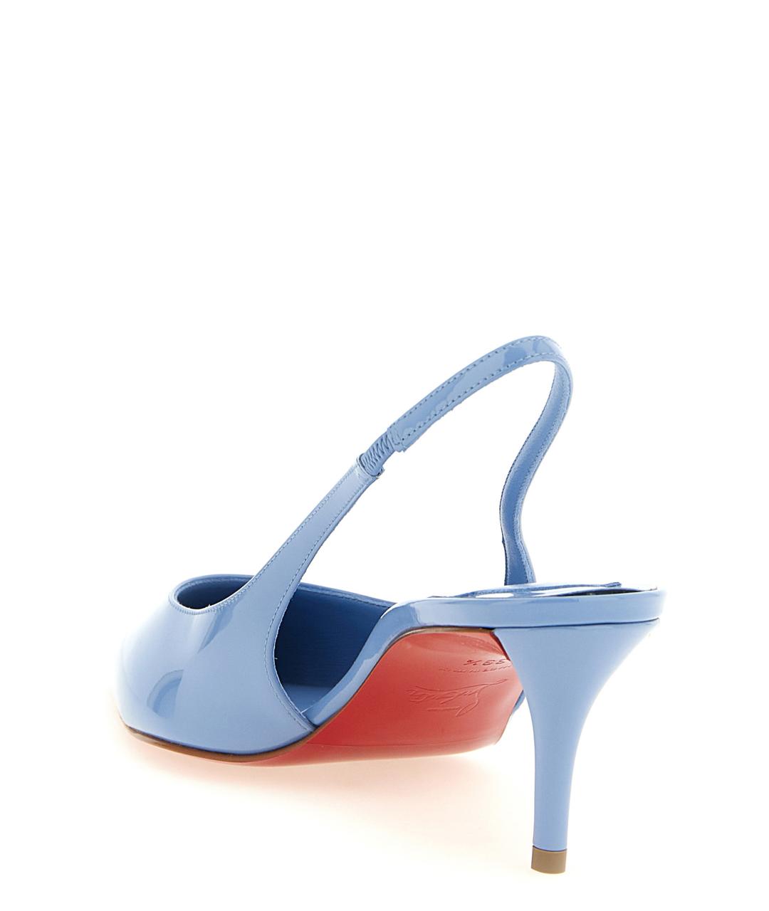 CHRISTIAN LOUBOUTIN Голубые туфли из лакированной кожи, фото 3