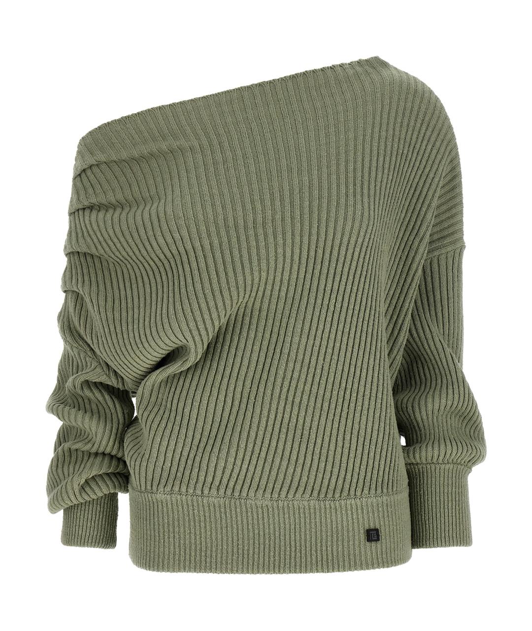 BALMAIN Зеленый шелковый джемпер / свитер, фото 1