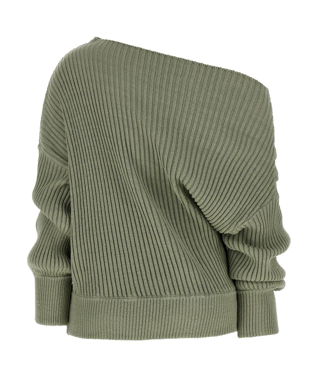 BALMAIN Зеленый шелковый джемпер / свитер, фото 2