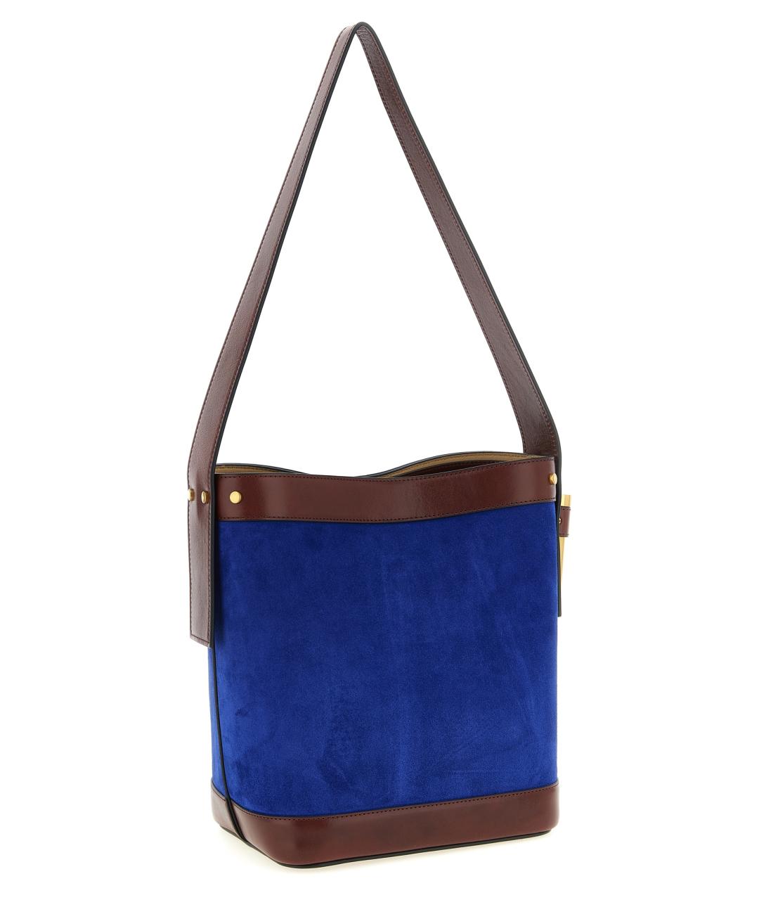 VERSACE Синяя замшевая сумка через плечо, фото 2