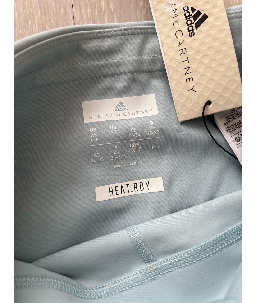 ADIDAS BY STELLA MCCARTNEY Голубые полиамидовые спортивные брюки и шорты, фото 3