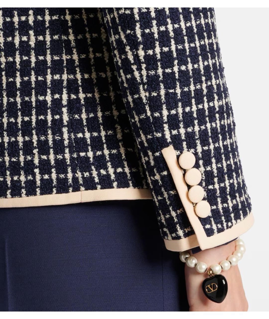 VALENTINO Синий шерстяной жакет/пиджак, фото 8