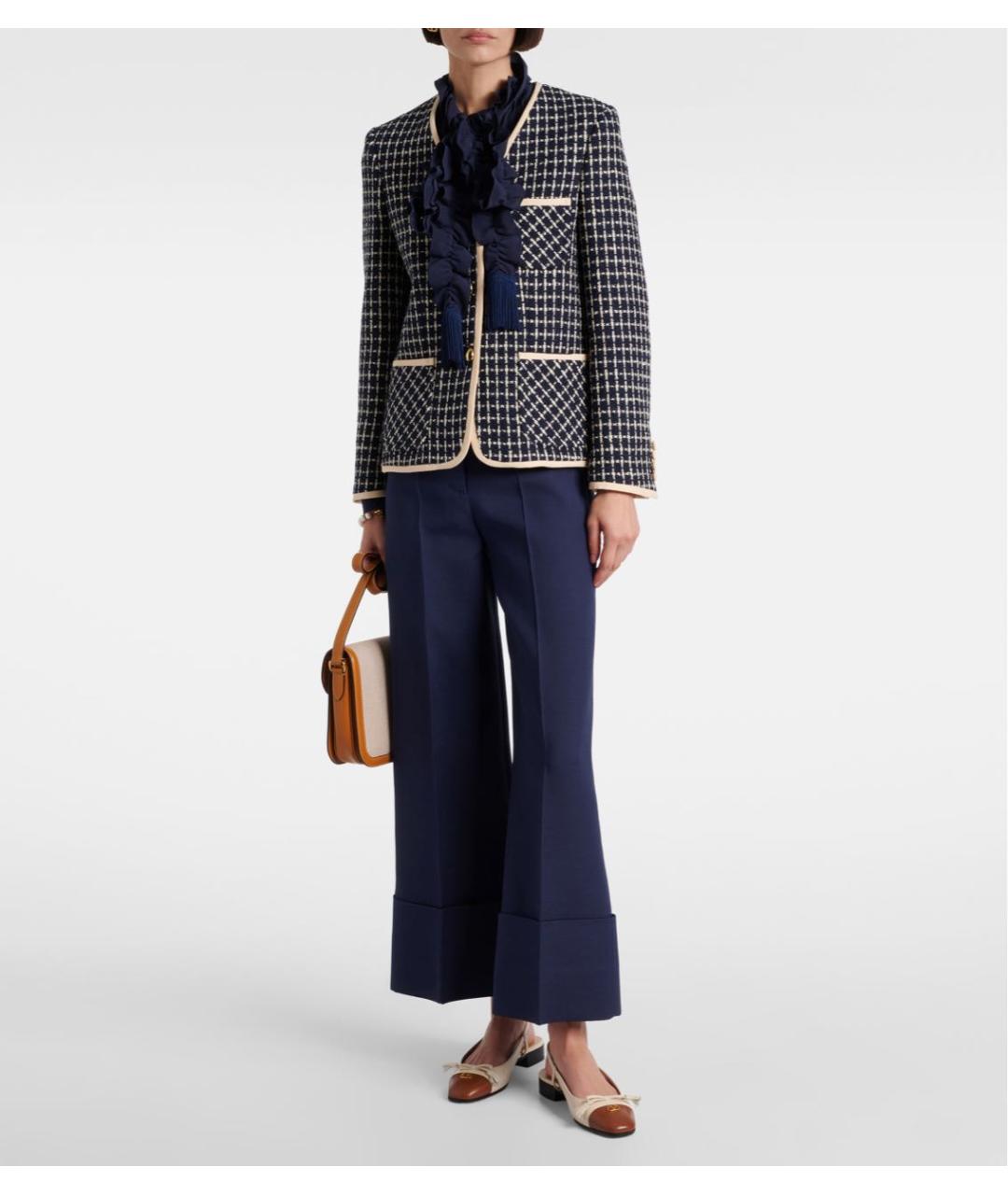 VALENTINO Синий шерстяной жакет/пиджак, фото 6