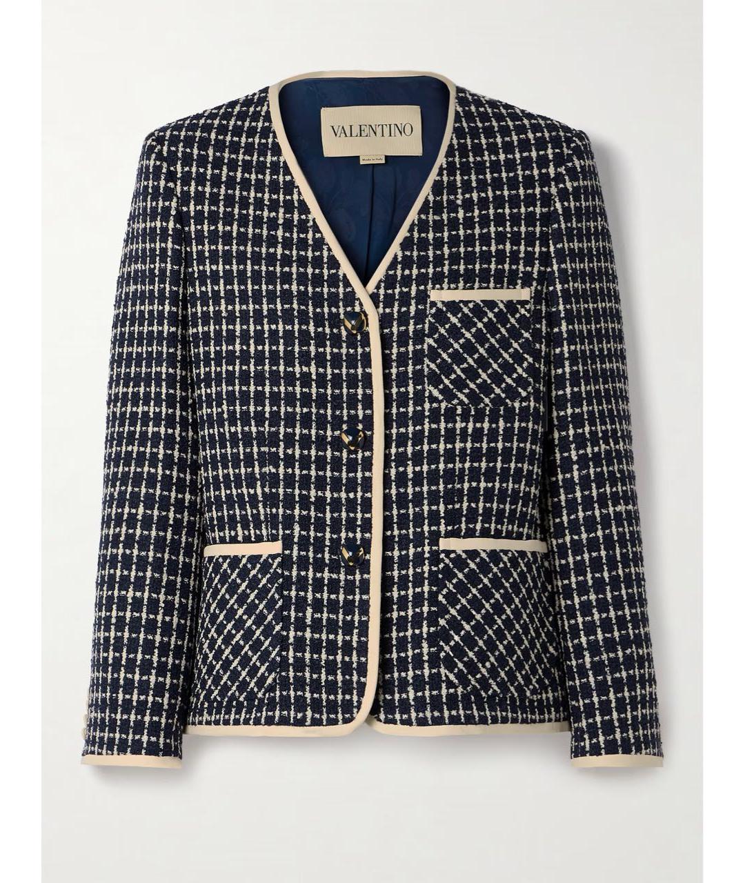 VALENTINO Синий шерстяной жакет/пиджак, фото 9