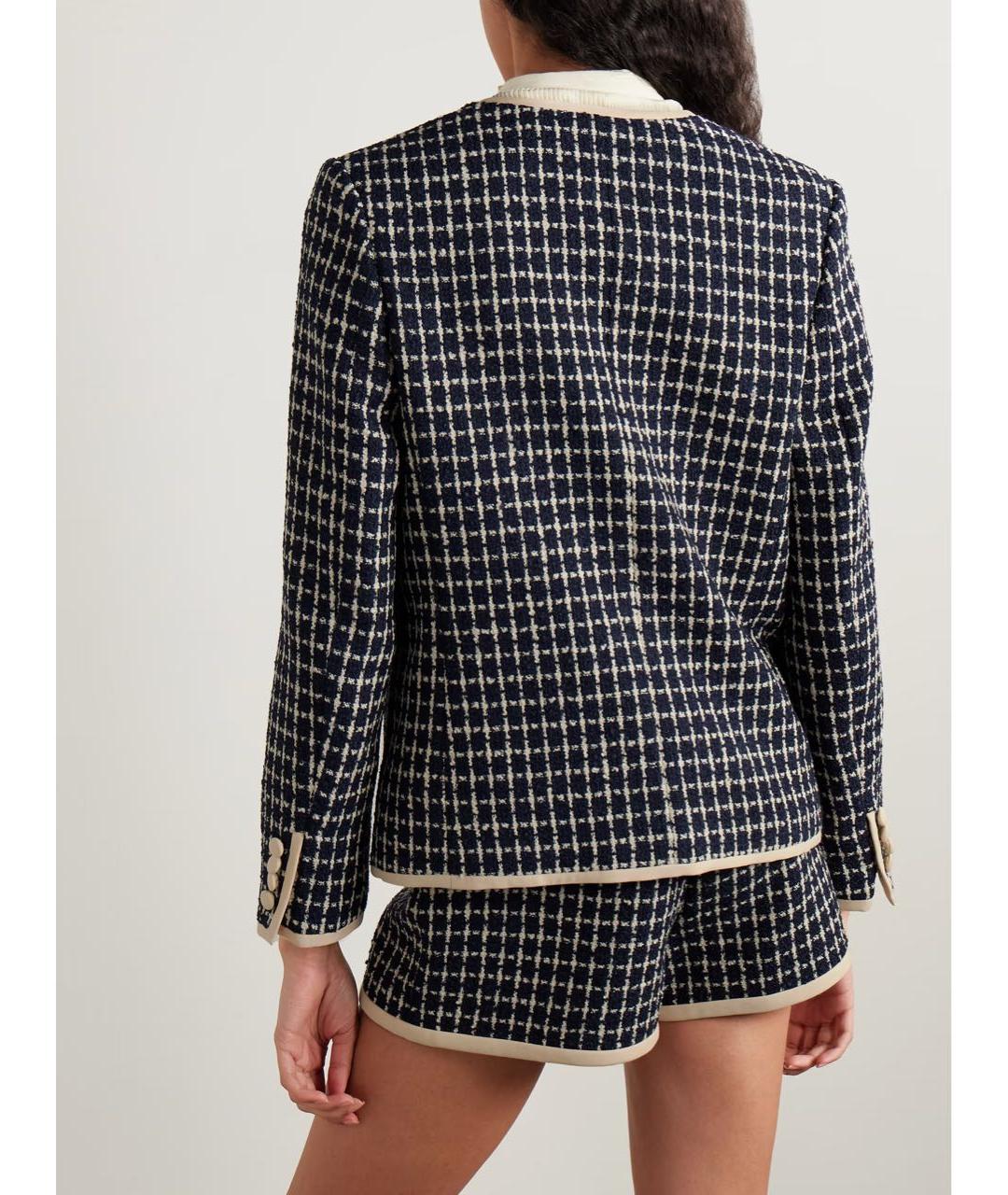 VALENTINO Синий шерстяной жакет/пиджак, фото 4