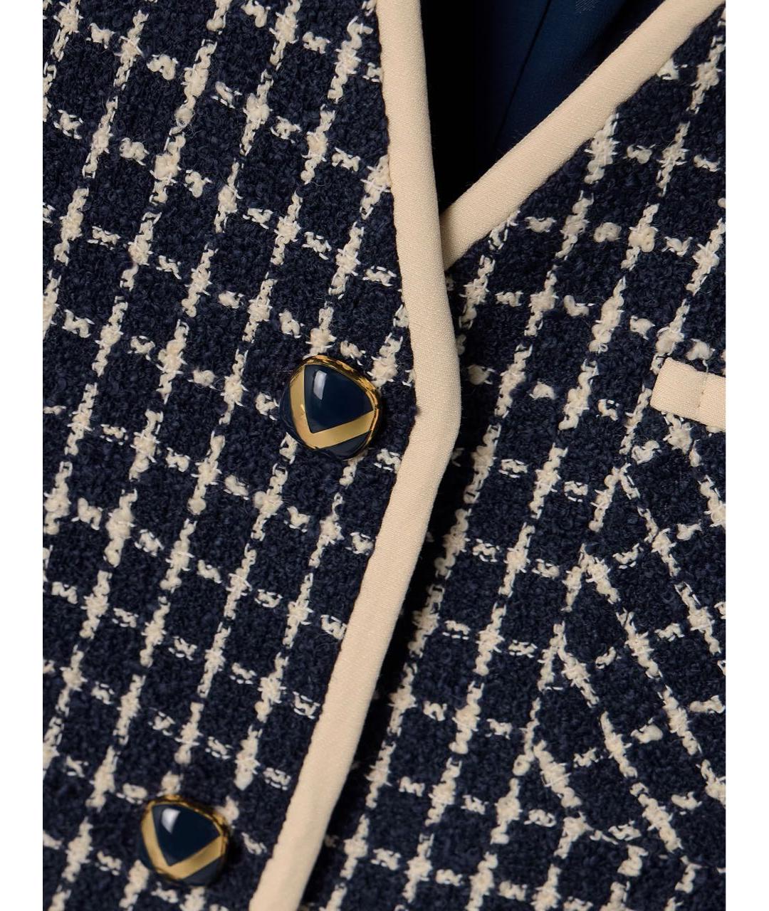 VALENTINO Синий шерстяной жакет/пиджак, фото 5
