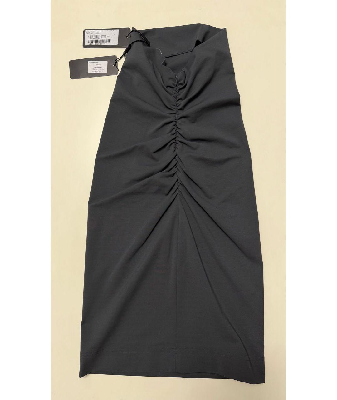 DOLCE&GABBANA Серая вискозная юбка миди, фото 4