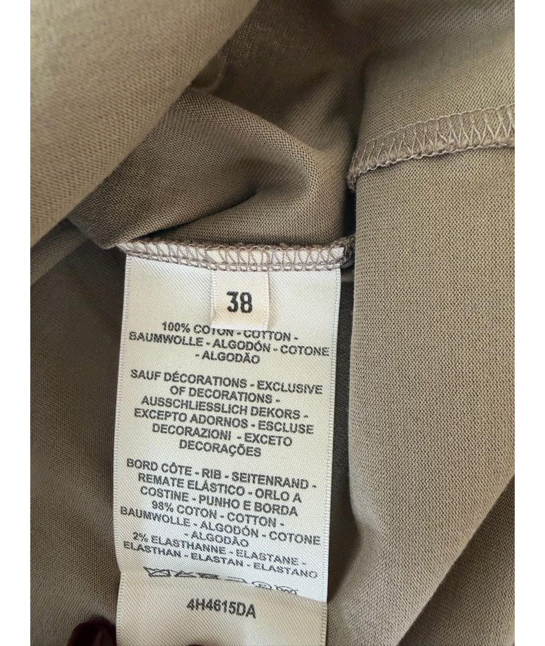 HERMES Хаки хлопковая футболка, фото 5