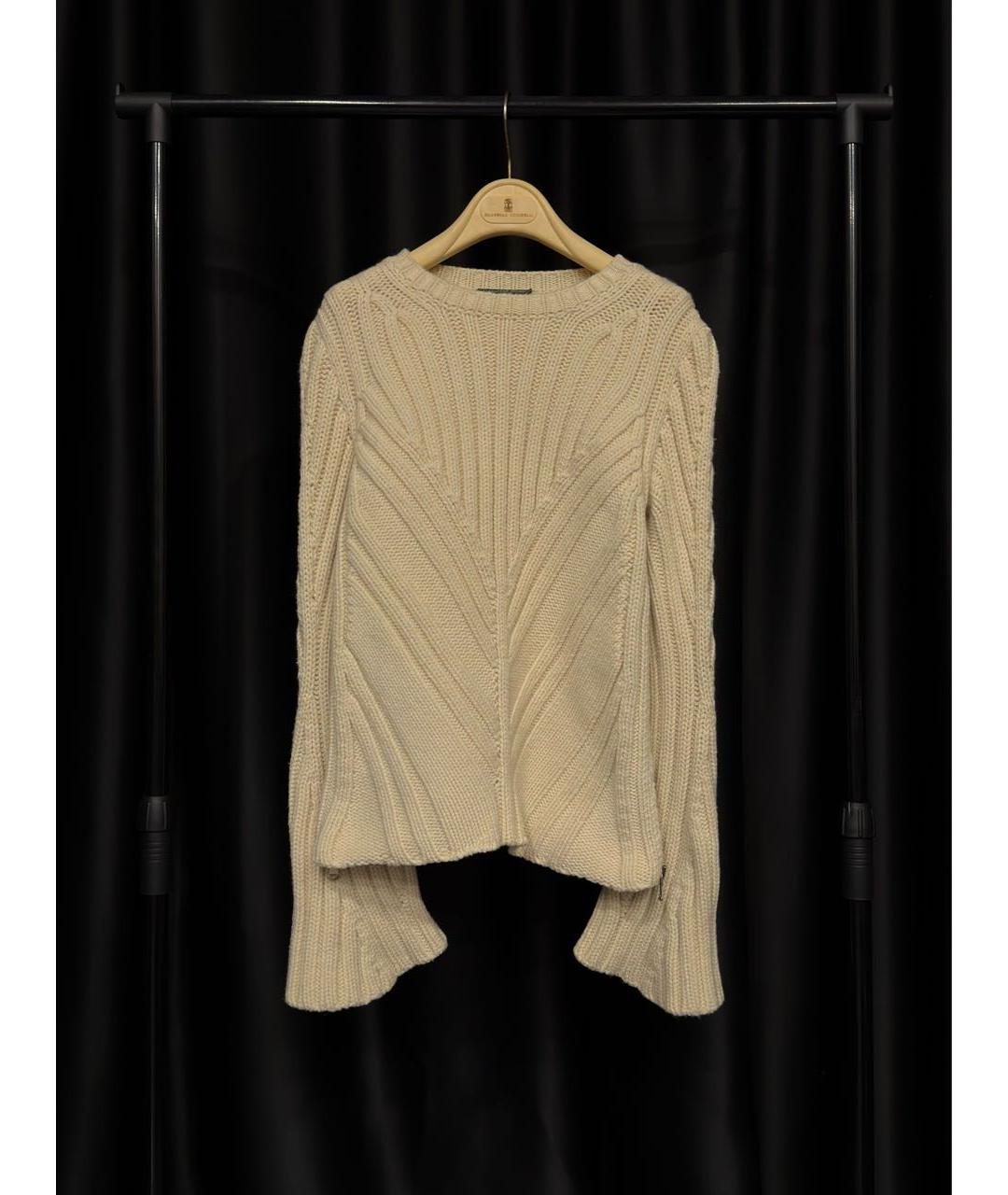 ALEXANDER MCQUEEN Белый шерстяной джемпер / свитер, фото 3