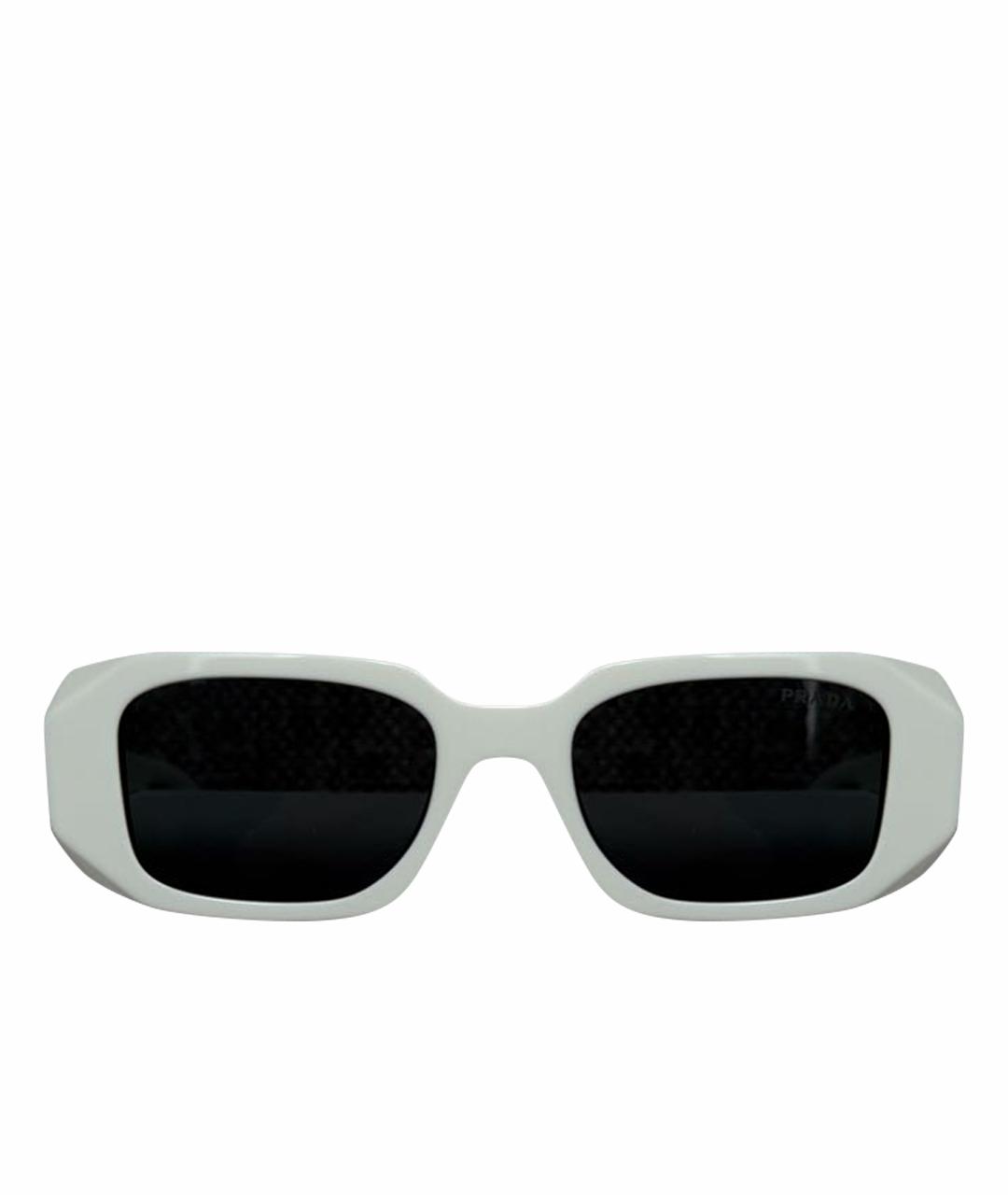 PRADA Белые пластиковые солнцезащитные очки, фото 1