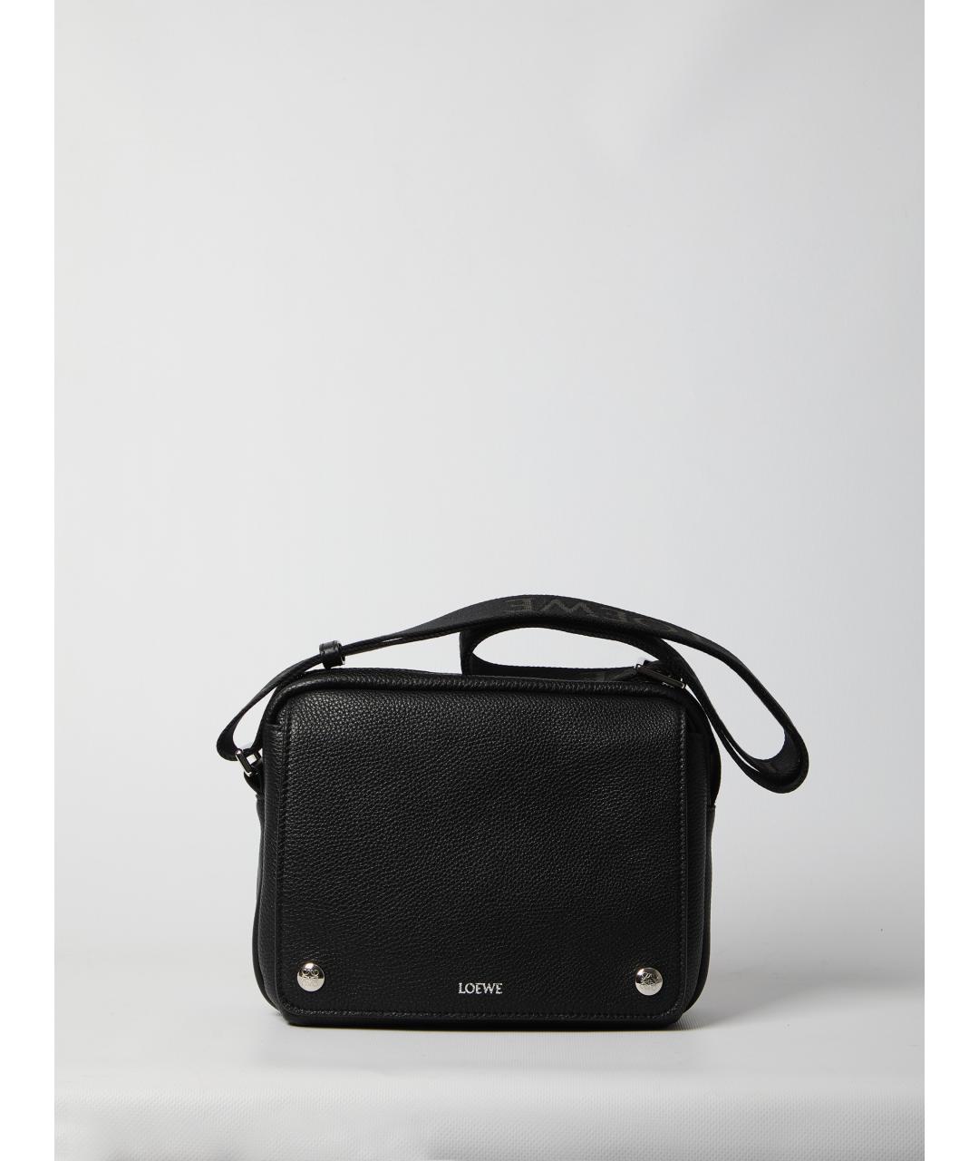 LOEWE Черная кожаная сумка на плечо, фото 5