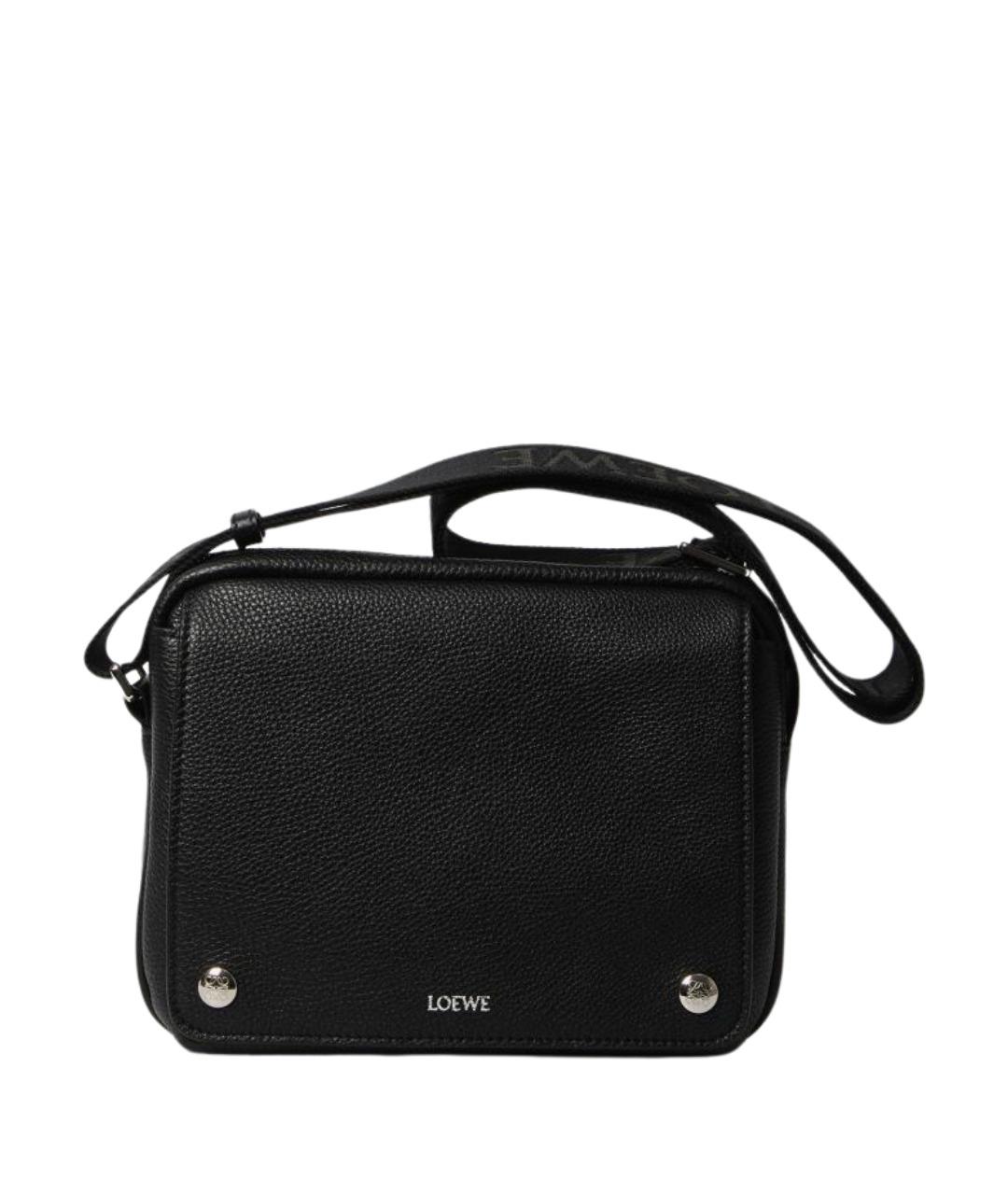 LOEWE Черная кожаная сумка на плечо, фото 1