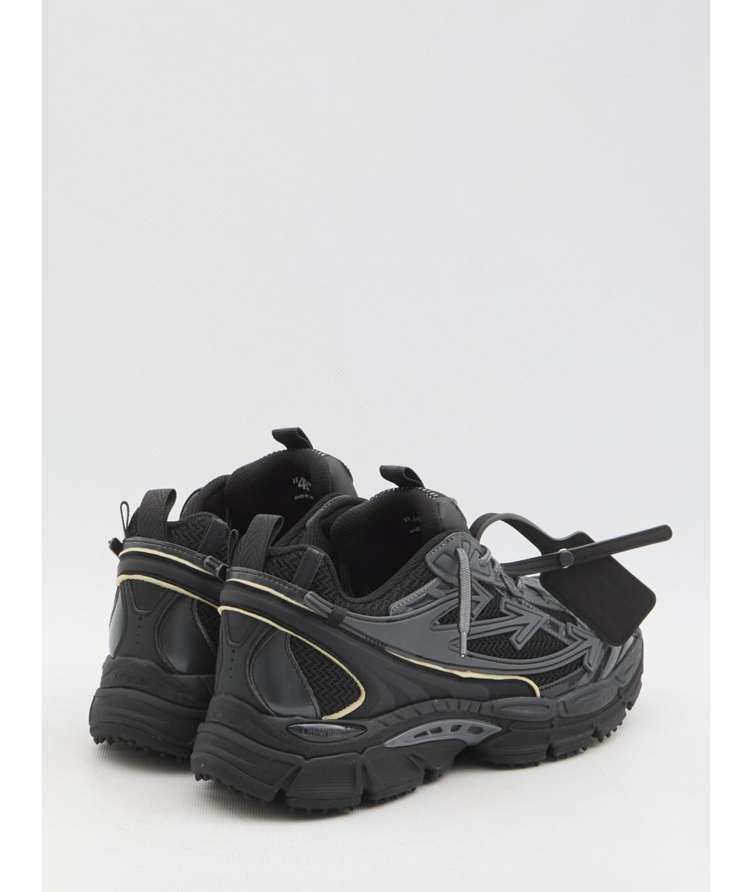 OFF-WHITE Черные текстильные низкие кроссовки / кеды, фото 3